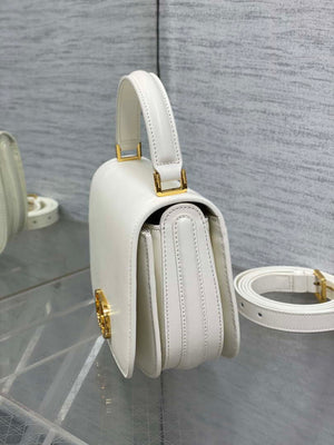 Dior M9371 Medium 30 Montaigne Avenue Top Handle Bag Beige Ribbed Calfskin - Default Title - View 4