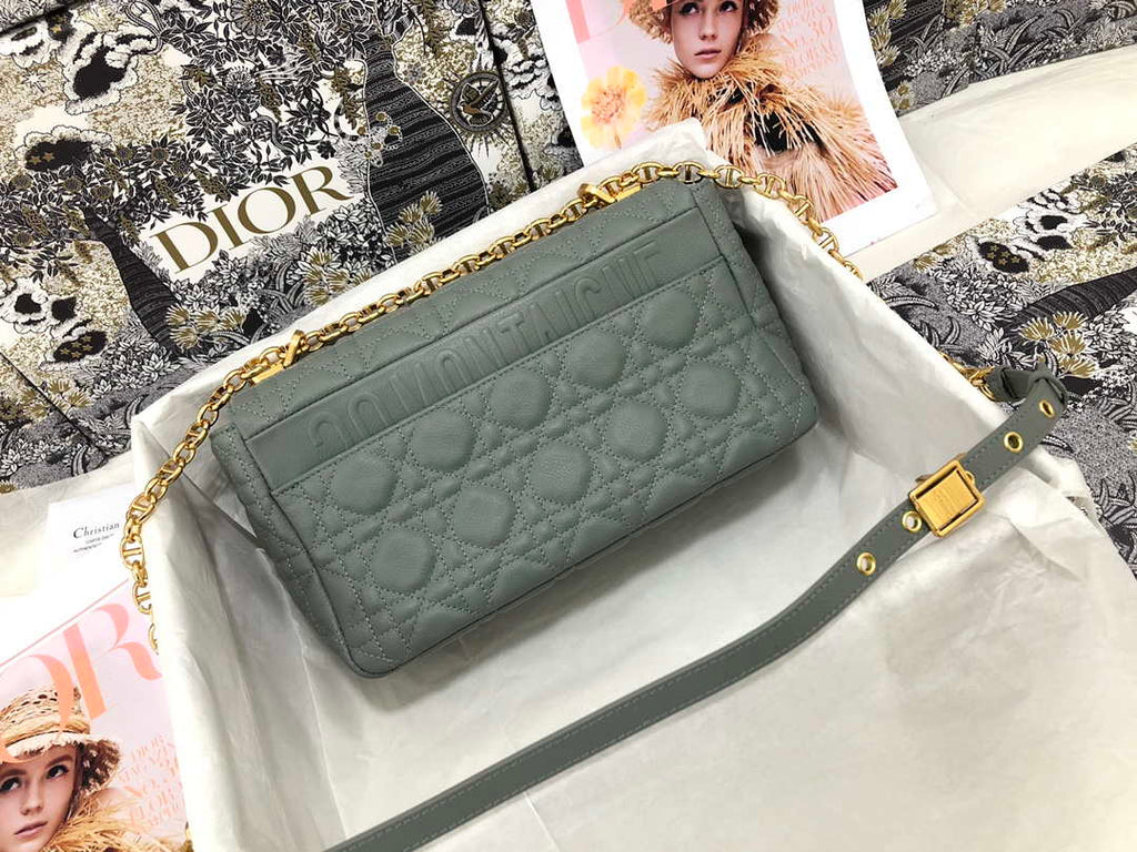 Dior Medium Caro Bag Calfskin M9242 Gray