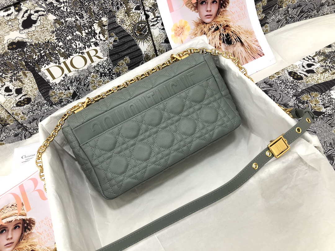Dior Medium Caro Bag Calfskin M9242 Gray - Default Title - View 2