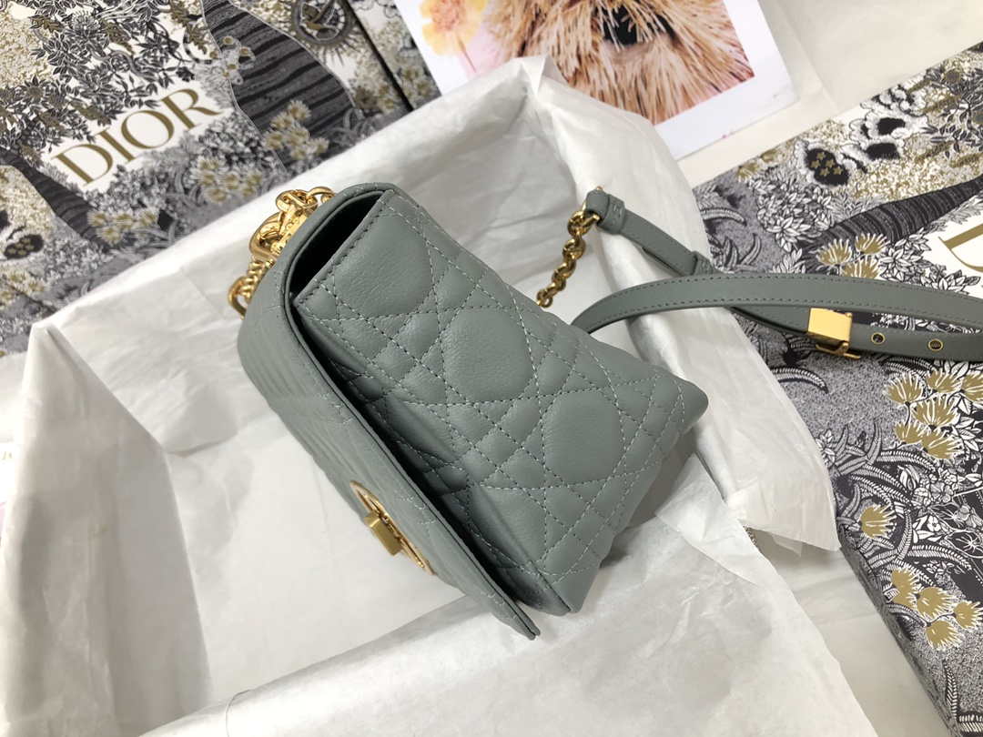 Dior Medium Caro Bag Calfskin M9242 Gray - Default Title - View 3
