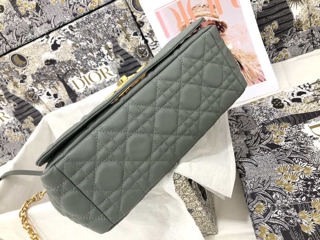 Dior Medium Caro Bag Calfskin M9242 Gray - Default Title - View 4