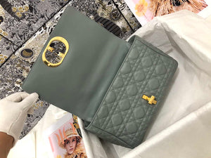 Dior Medium Caro Bag Calfskin M9242 Gray - Default Title - View 7