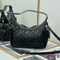Dior Medium D-Dream Bag M6323 Black Macrocannage Lambskin