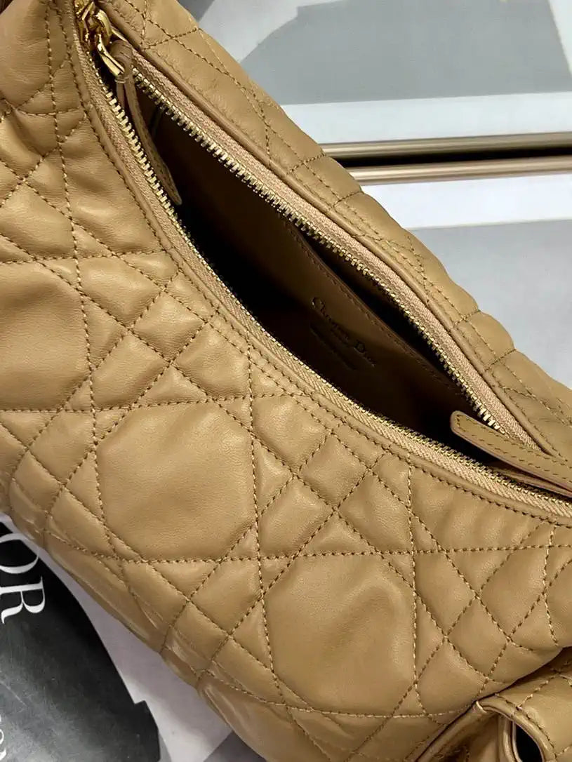 Dior Medium D-Dream Bag M6323 Caramel Macrocannage Lambskin