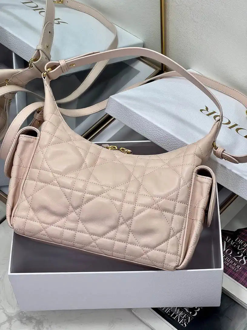 Dior Medium D-Dream Bag M6323 Pink Macrocannage Lambskin
