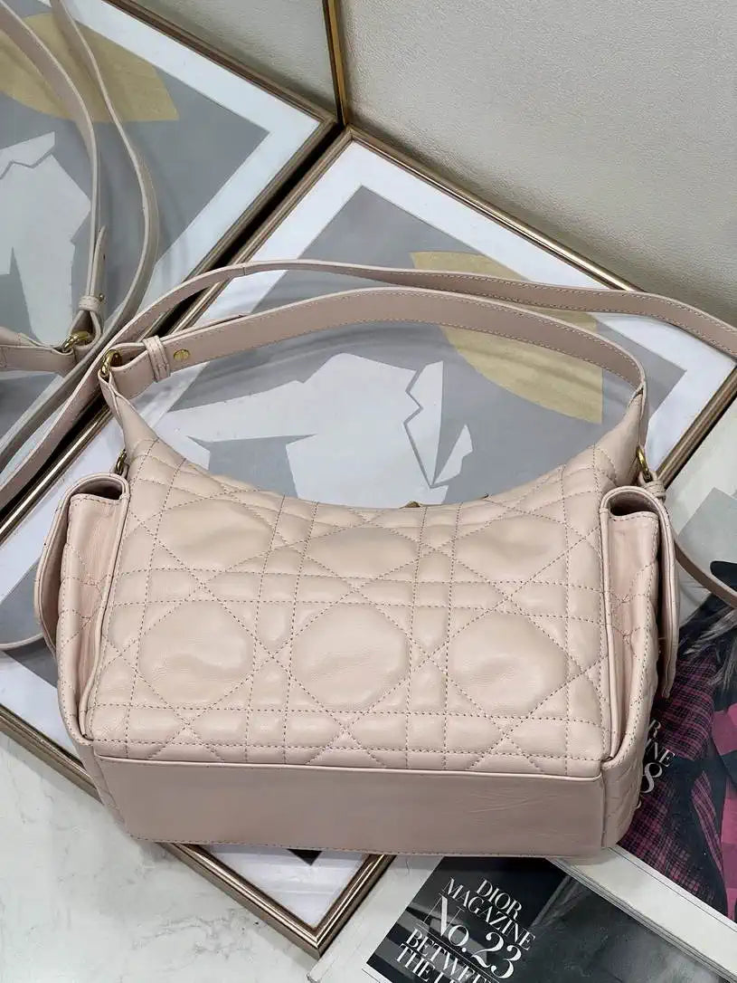 Dior Medium D-Dream Bag M6323 Pink Macrocannage Lambskin