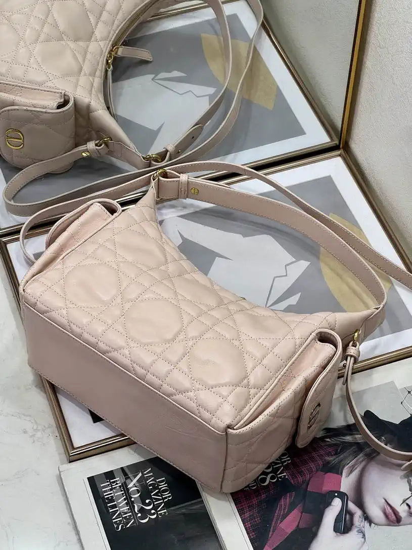 Dior Medium D-Dream Bag M6323 Pink Macrocannage Lambskin