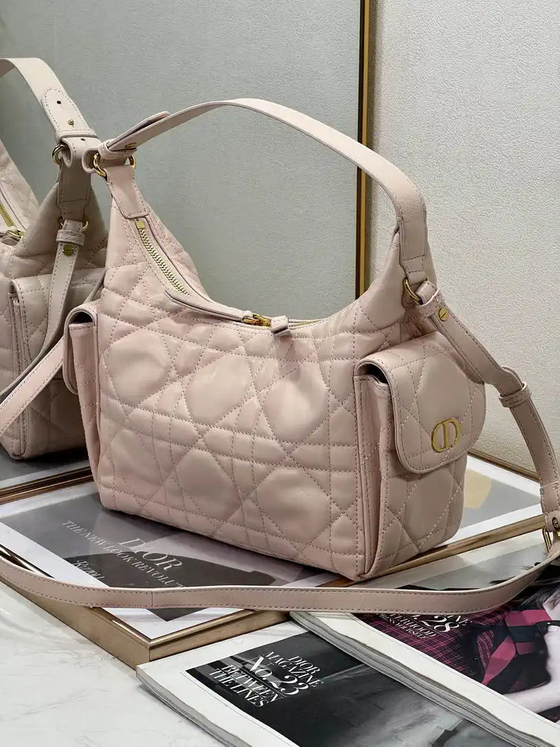 Dior Medium D-Dream Bag M6323 Pink Macrocannage Lambskin