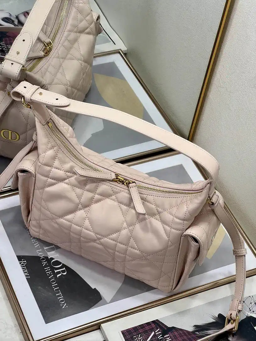Dior Medium D-Dream Bag M6323 Pink Macrocannage Lambskin