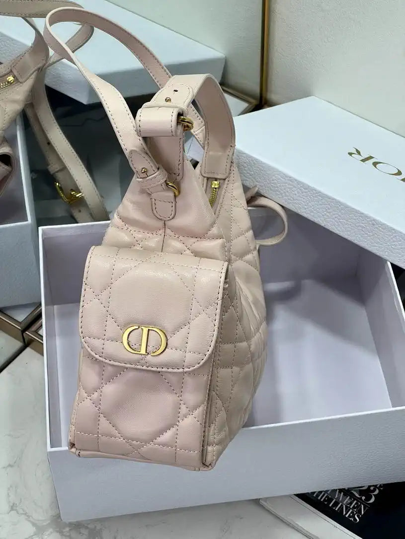 Dior Medium D-Dream Bag M6323 Pink Macrocannage Lambskin