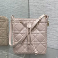 Dior Medium D-Motion Bag M2852 Pink Macrocannage Lambskin