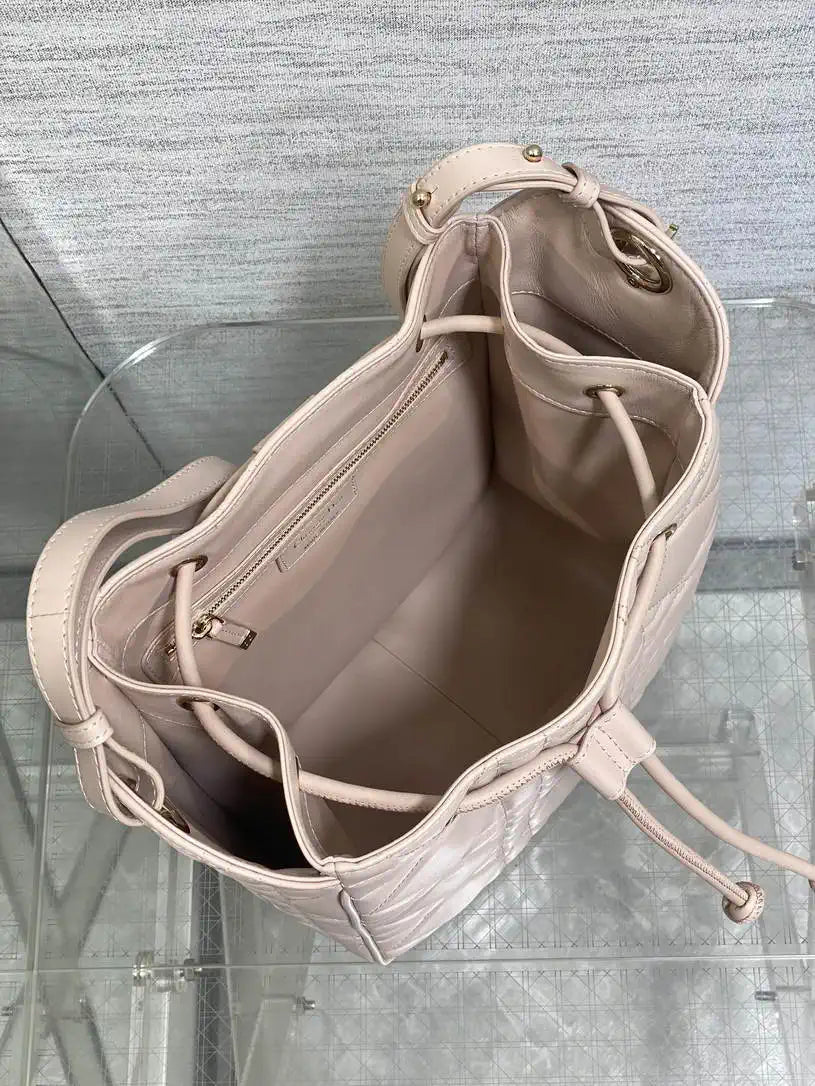 Dior Medium D-Motion Bag M2852 Pink Macrocannage Lambskin