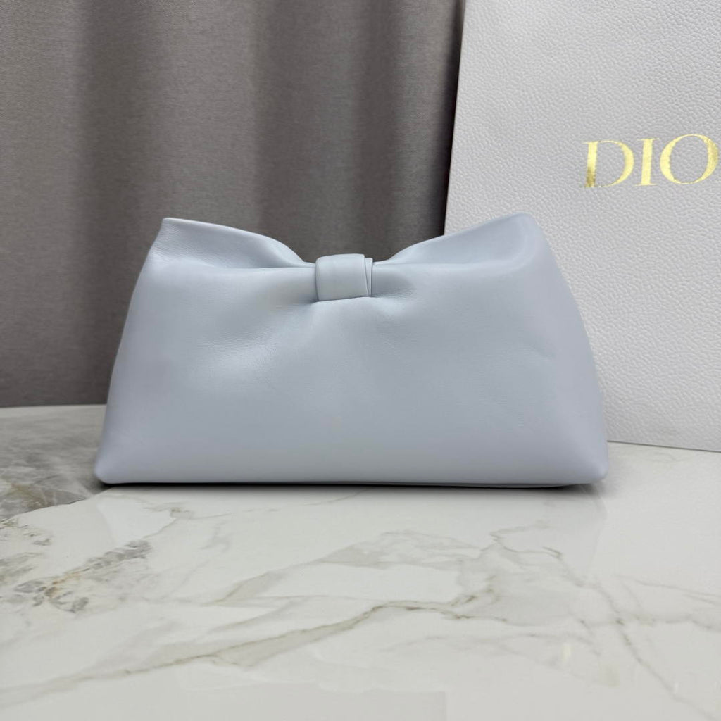 Dior Medium Dior Bow Bag M0714OUQO_M900 Light Blue Lambskin