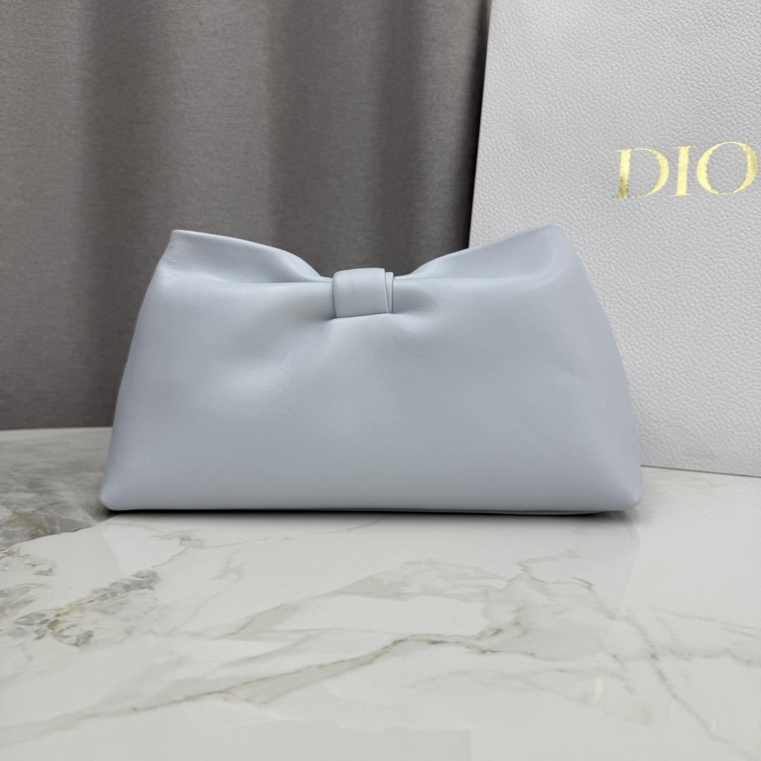 Dior Medium Dior Bow Bag M0714OUQO_M900 Light Blue Lambskin