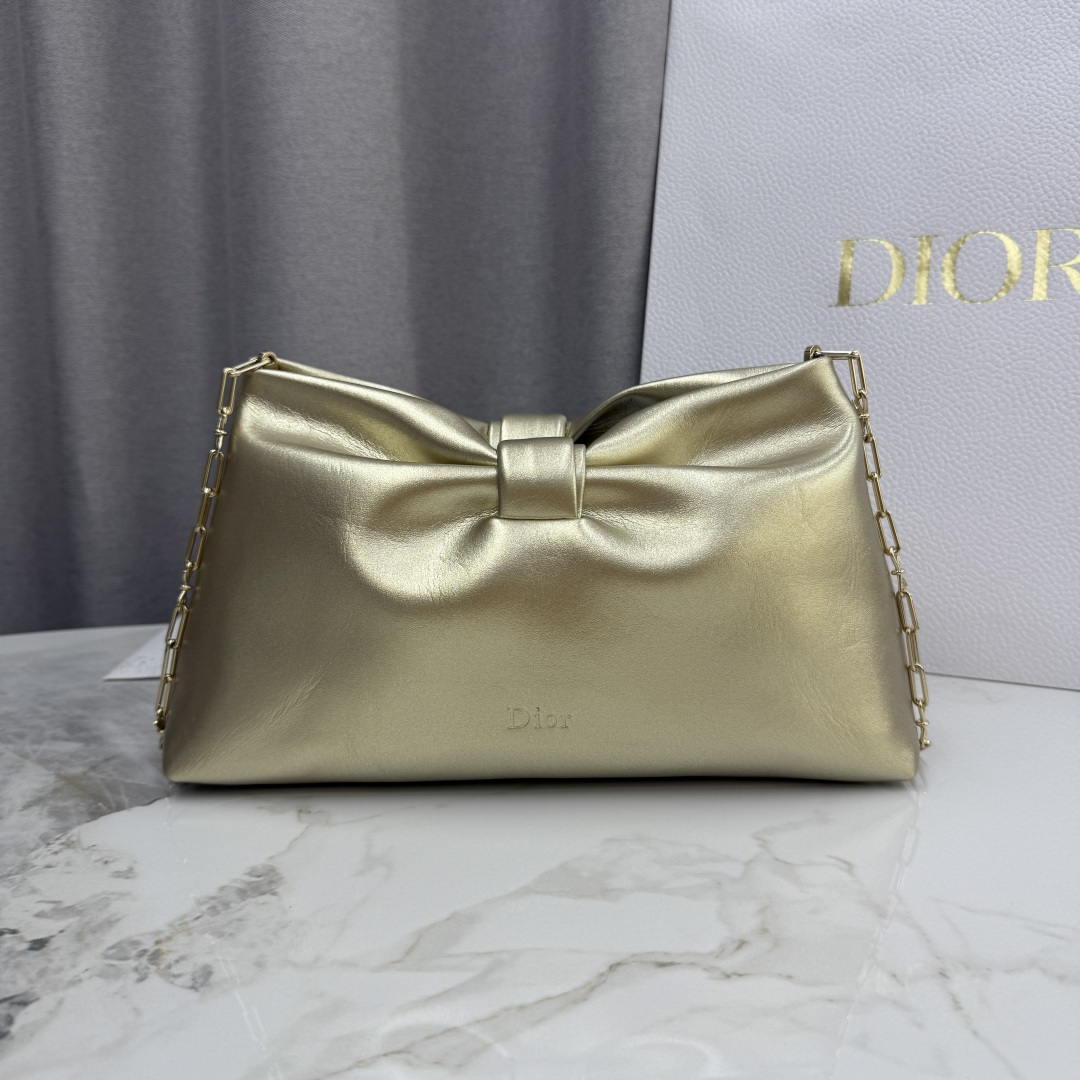 Dior Medium Dior Bow Bag M0714OUQO_M900 Gold Lambskin - Default Title - View 2