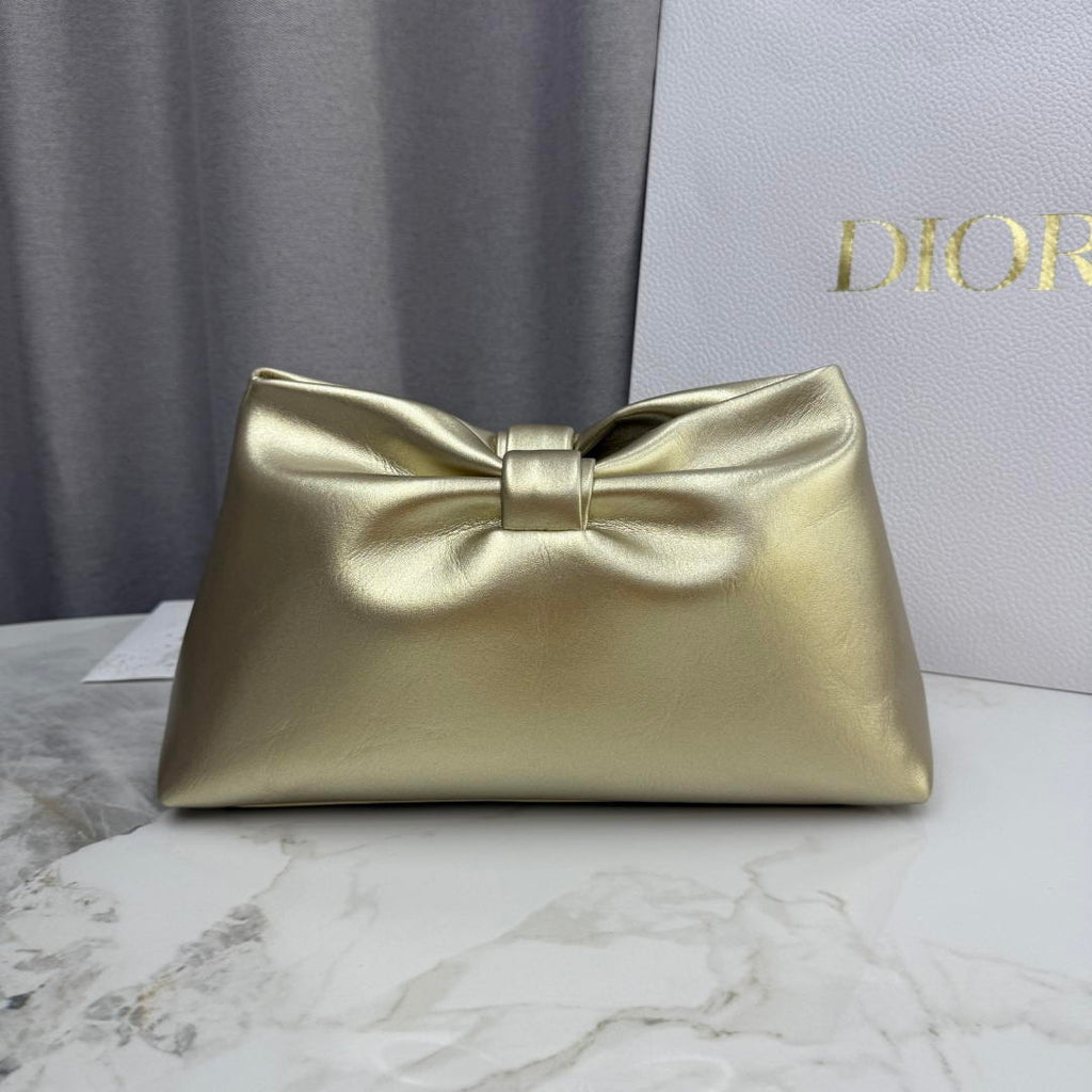 Dior Medium Dior Bow Bag M0714OUQO_M900 Gold Lambskin