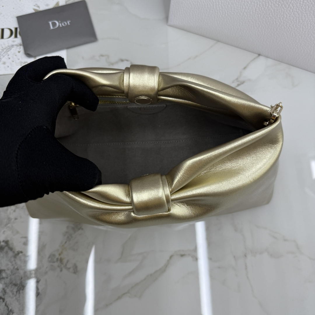 Dior Medium Dior Bow Bag M0714OUQO_M900 Gold Lambskin - Default Title - View 8