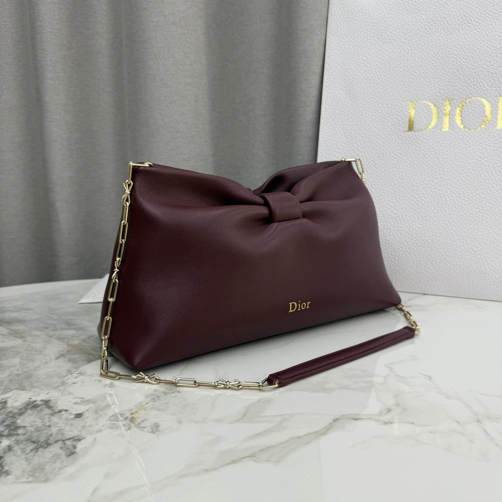 Dior Medium Dior Bow Bag M0714OUQO_M900 Wine Red Lambskin