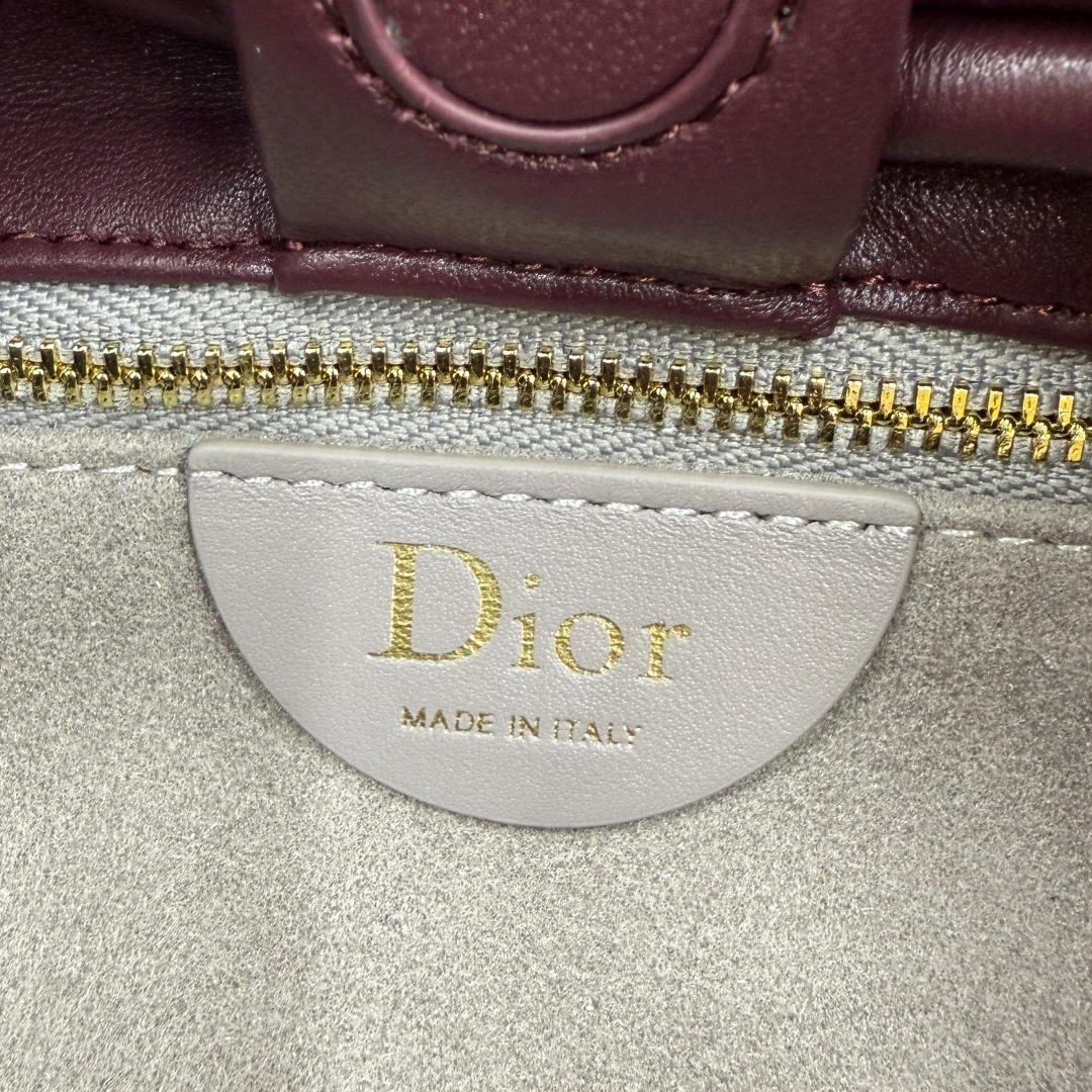 Dior Medium Dior Bow Bag M0714OUQO_M900 Wine Red Lambskin - Default Title - View 9