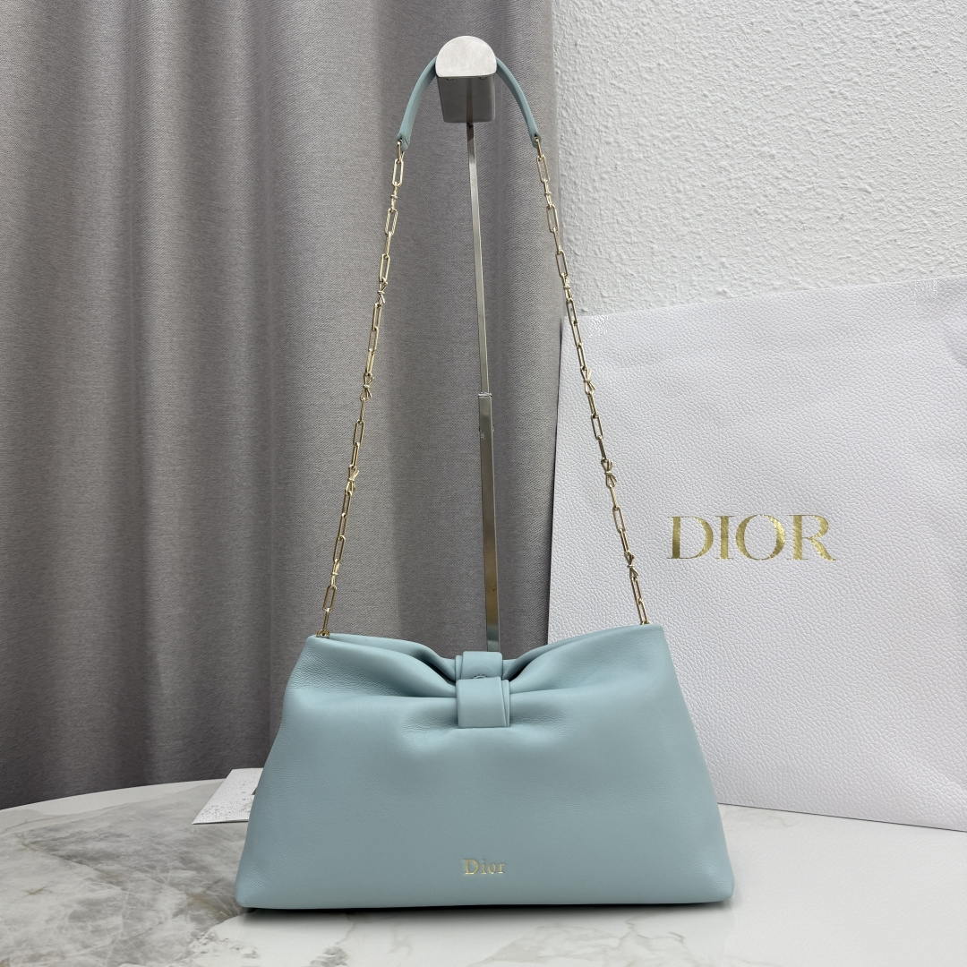Dior Medium Dior Bow Bag M0714OUQO_M900 Blue Lambskin - Default Title - View 1