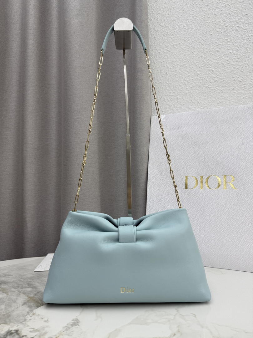 Dior Medium Dior Bow Bag M0714OUQO_M900 Blue Lambskin - Default Title - View 2