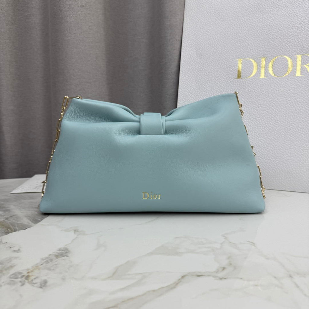 Dior Medium Dior Bow Bag M0714OUQO_M900 Blue Lambskin