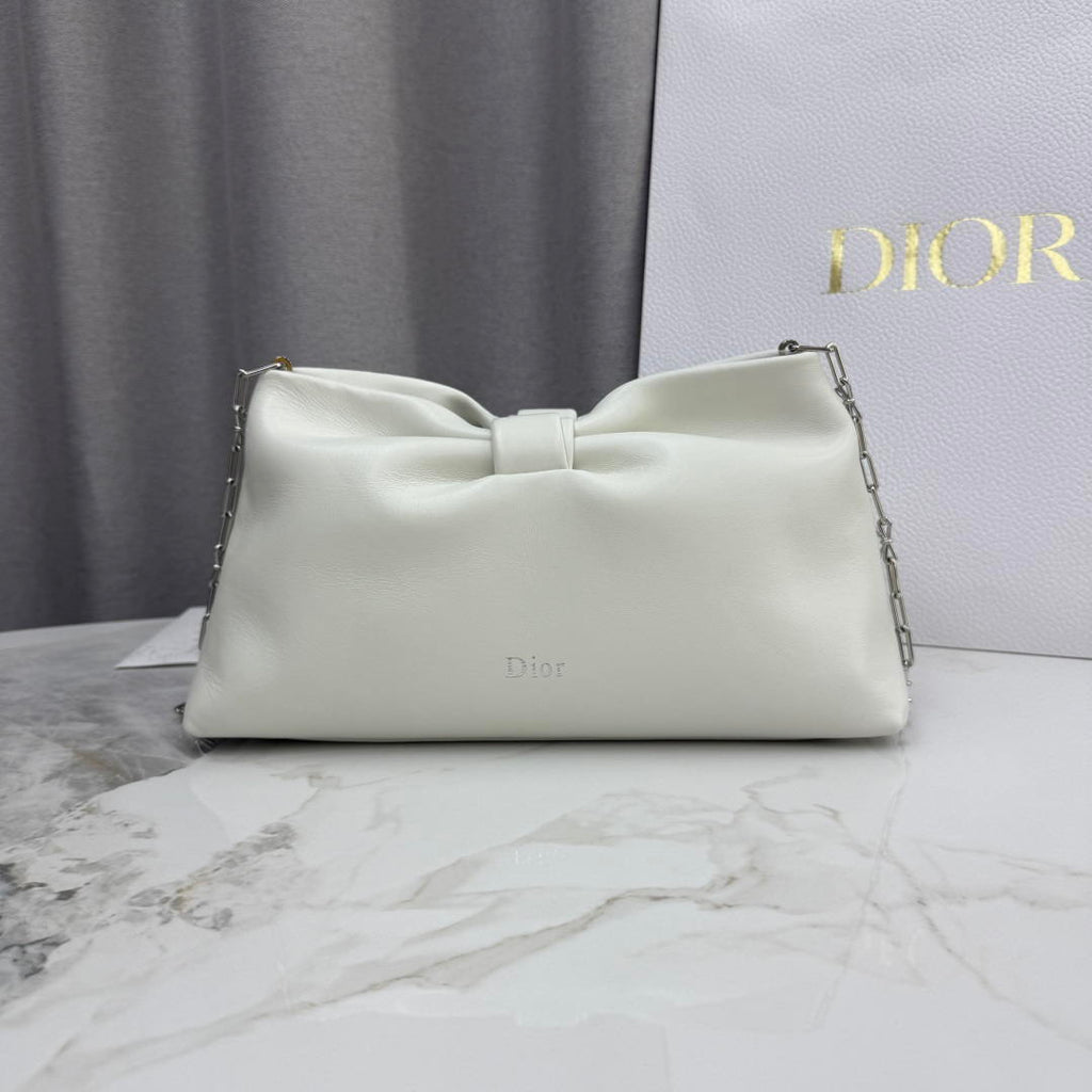 Dior Medium Dior Bow Bag M0714OUQO_M900 White Lambskin