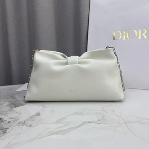 Dior Medium Dior Bow Bag M0714OUQO_M900 White Lambskin - Default Title - View 2