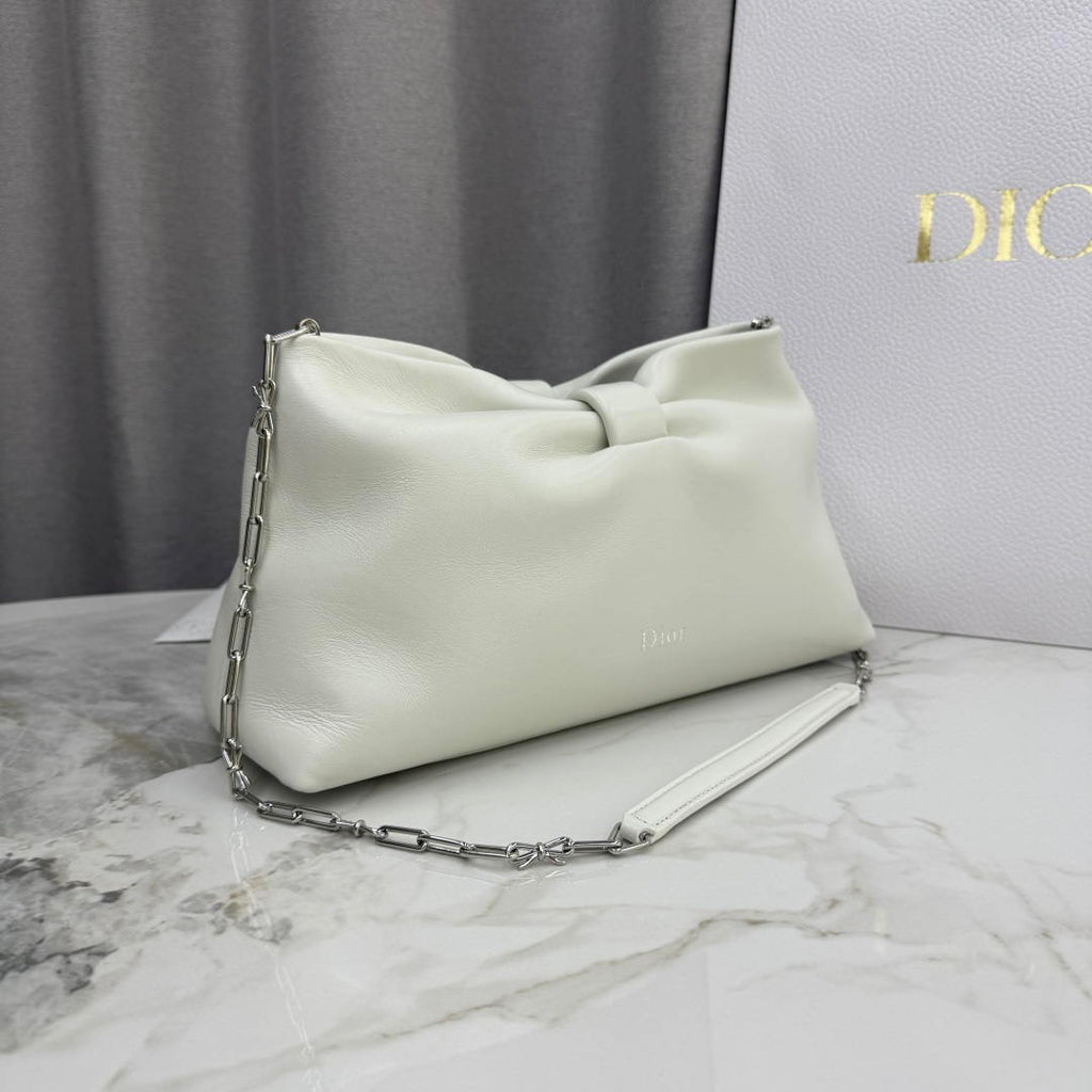 Dior Medium Dior Bow Bag M0714OUQO_M900 White Lambskin