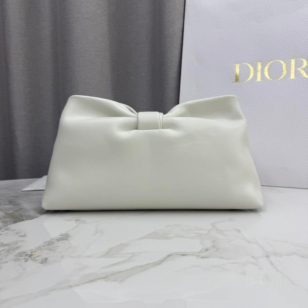 Dior Medium Dior Bow Bag M0714OUQO_M900 White Lambskin