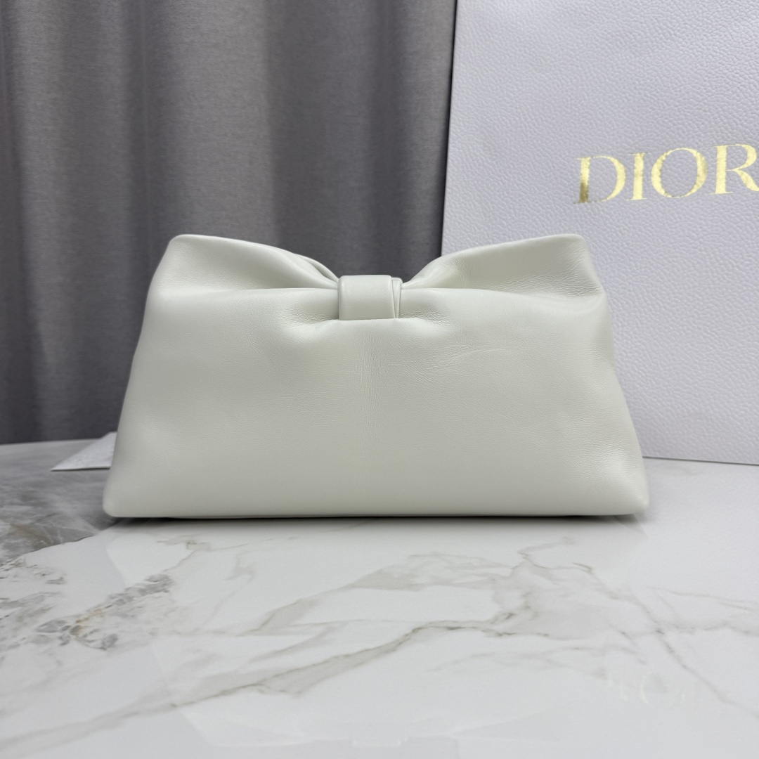 Dior Medium Dior Bow Bag M0714OUQO_M900 White Lambskin
