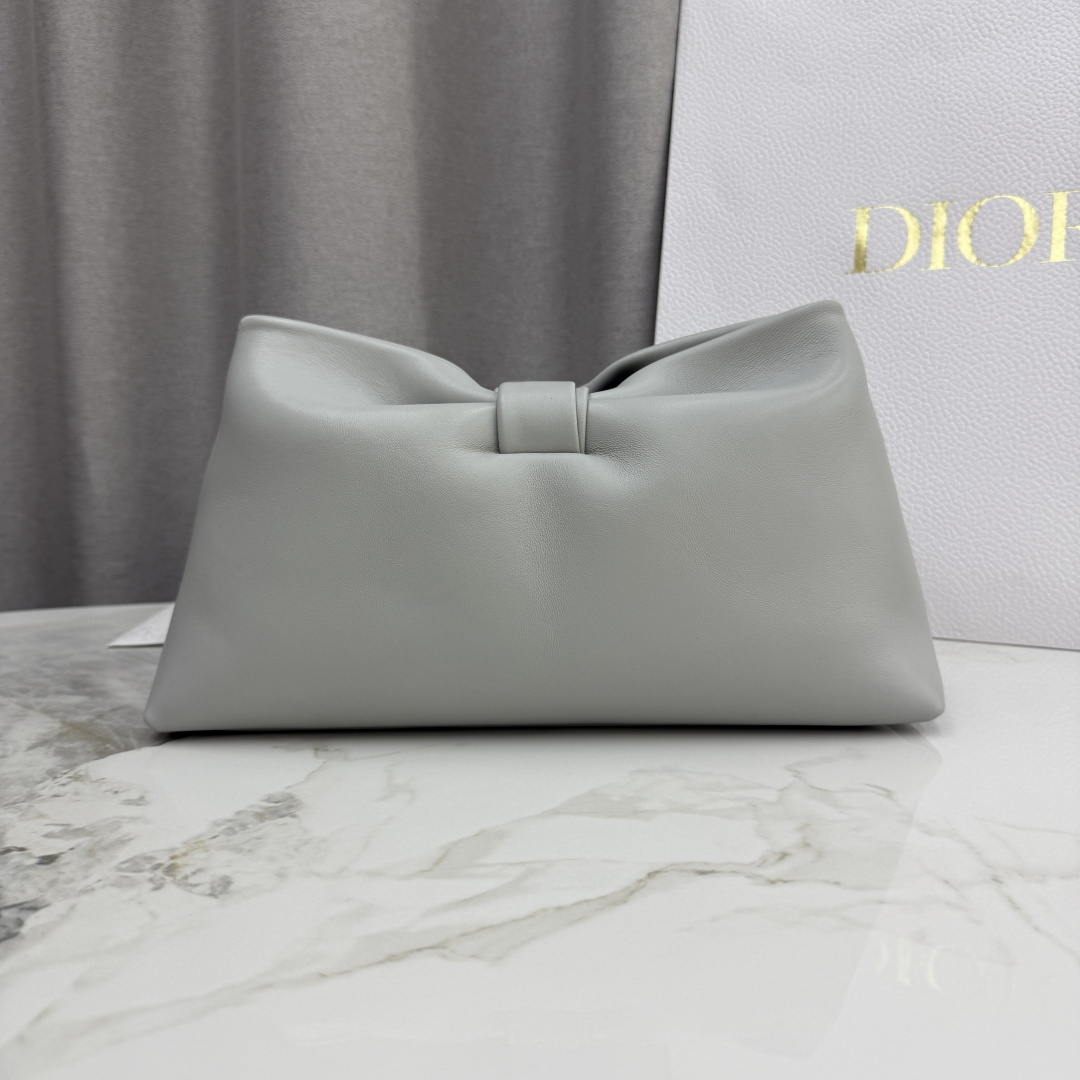Dior Medium Dior Bow Bag M0714OUQO_M900 Gray Lambskin