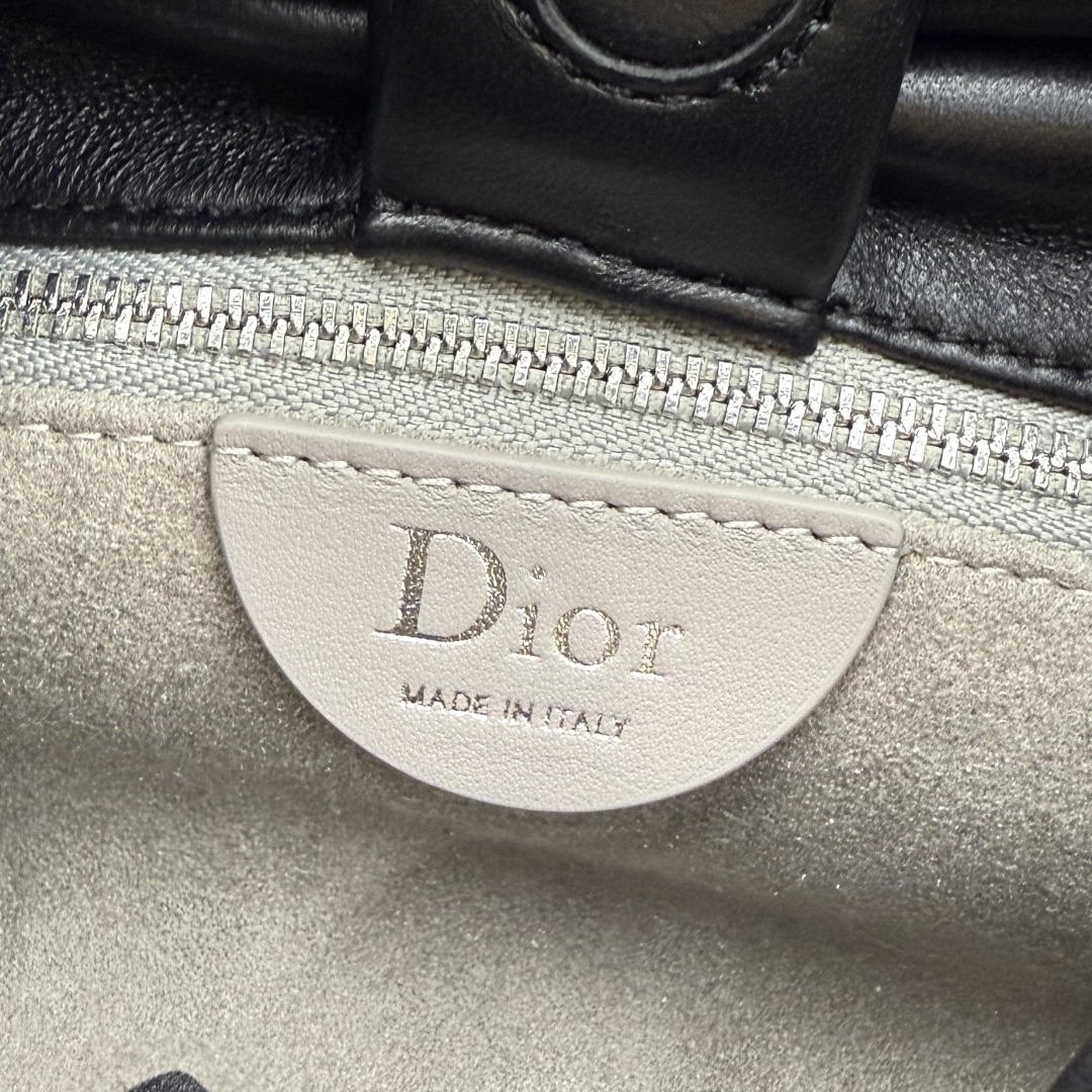 Dior Medium Dior Bow Bag Black Lambskin M0714OUQO_M900 - Default Title - View 9