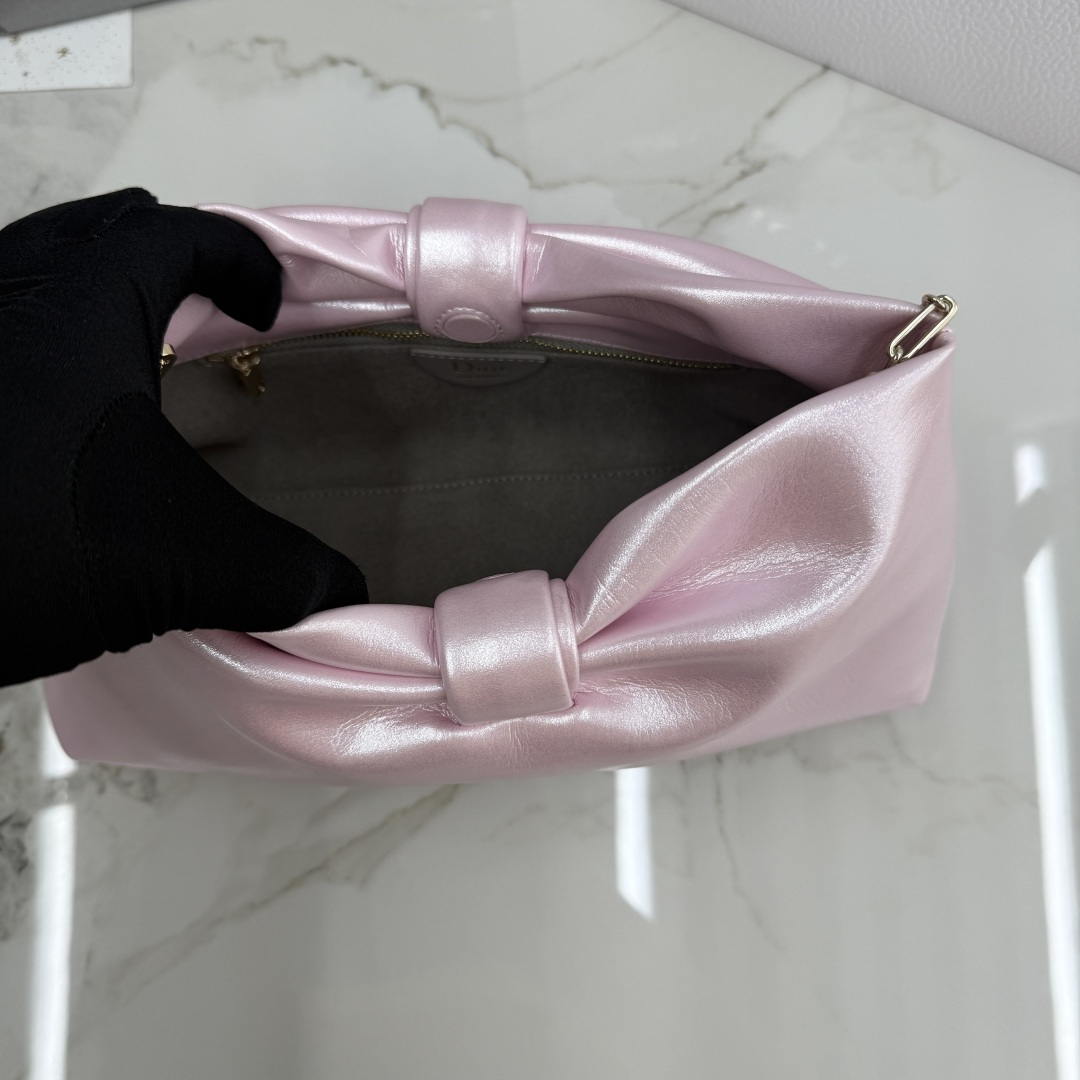 Dior Medium Dior Bow Bag M0714OUQO_M900 iridescent pink Lambskin - Default Title - View 8