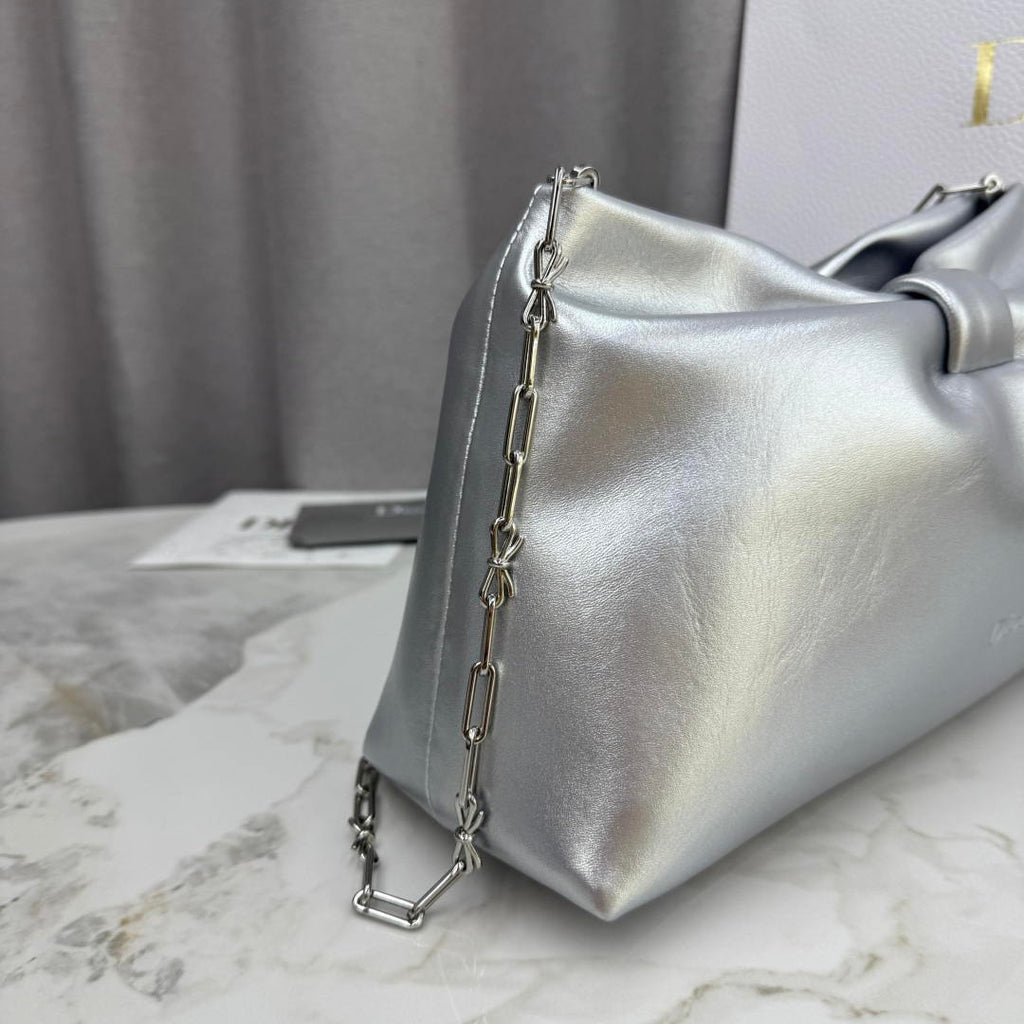 Dior Medium Dior Bow Bag M0714OUQO_M900 Silver Lambskin