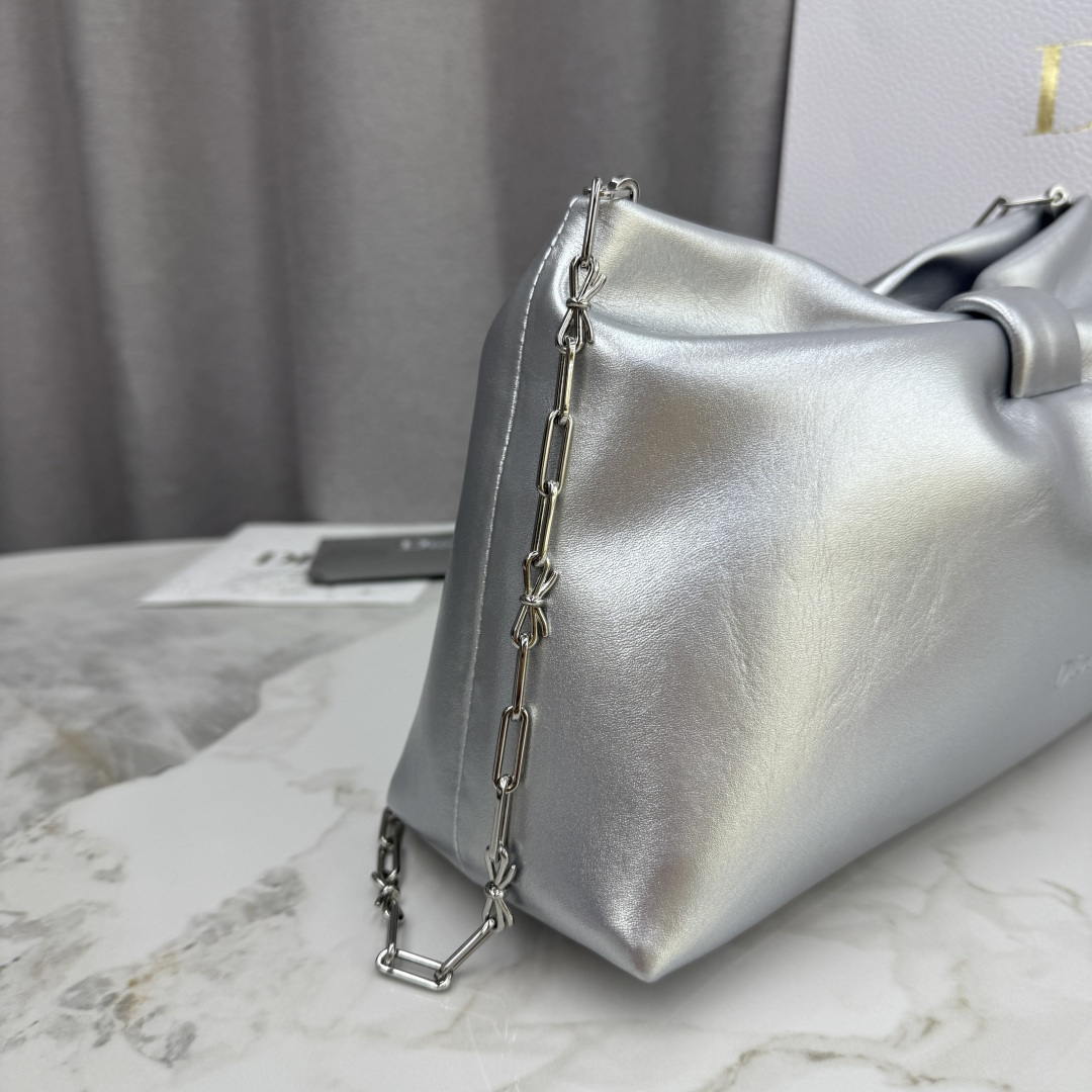 Dior Medium Dior Bow Bag M0714OUQO_M900 Silver Lambskin - Default Title - View 5