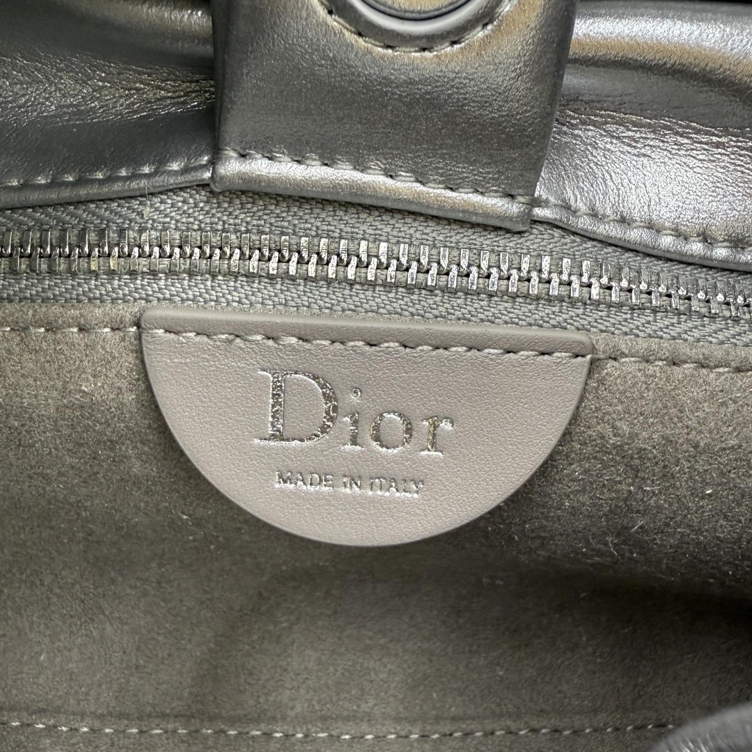 Dior Medium Dior Bow Bag M0714OUQO_M900 Silver Lambskin - Default Title - View 9