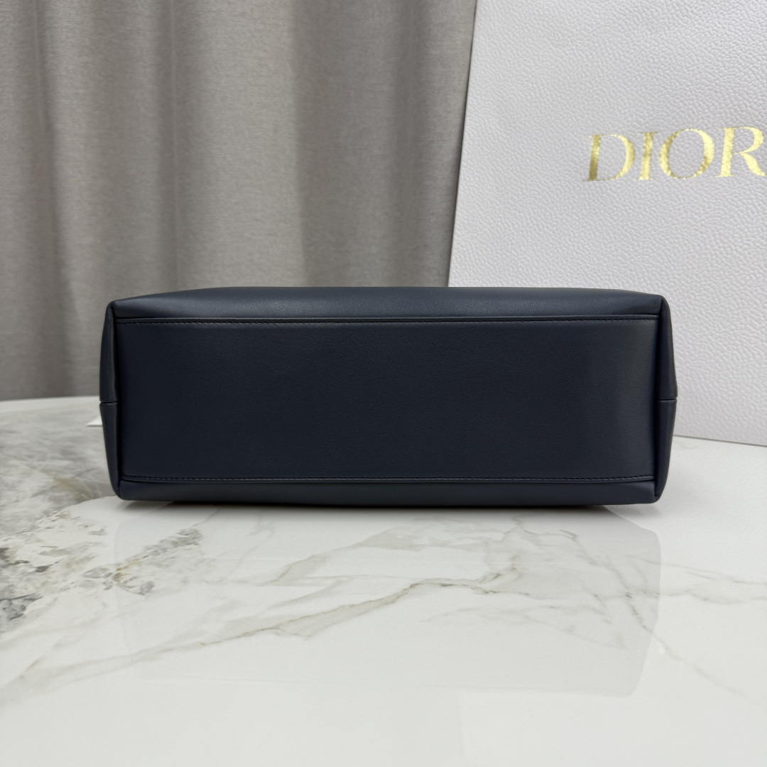 Dior Medium Dior Bow Bag M0714OUQO_M900 Navy Blue Lambskin