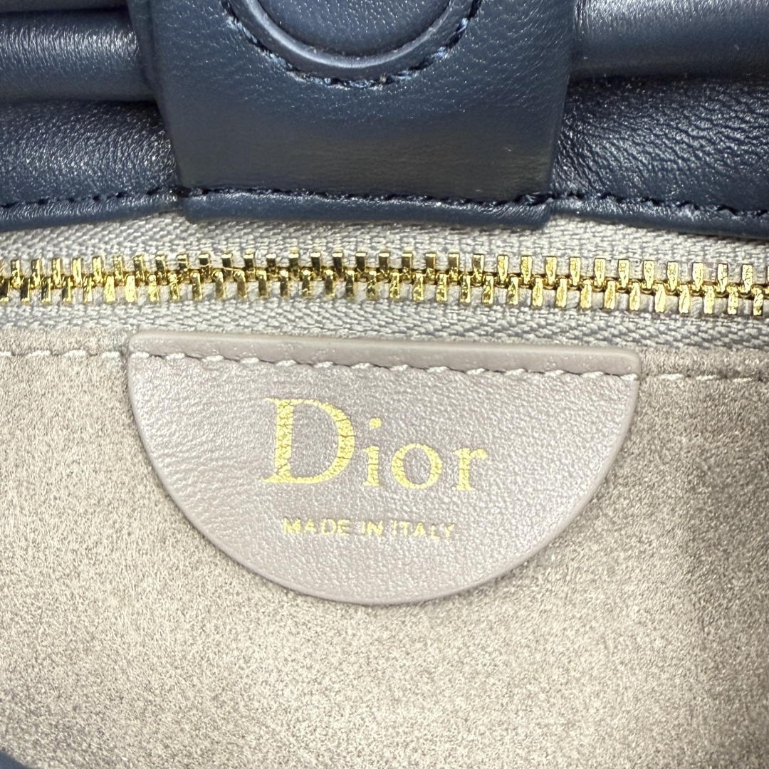 Dior Medium Dior Bow Bag M0714OUQO_M900 Navy Blue Lambskin