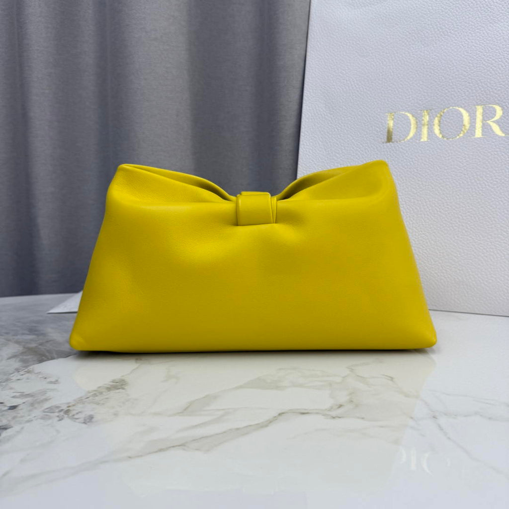 Dior Medium Dior Bow Bag M0714OUQO_M900 Yellow Lambskin