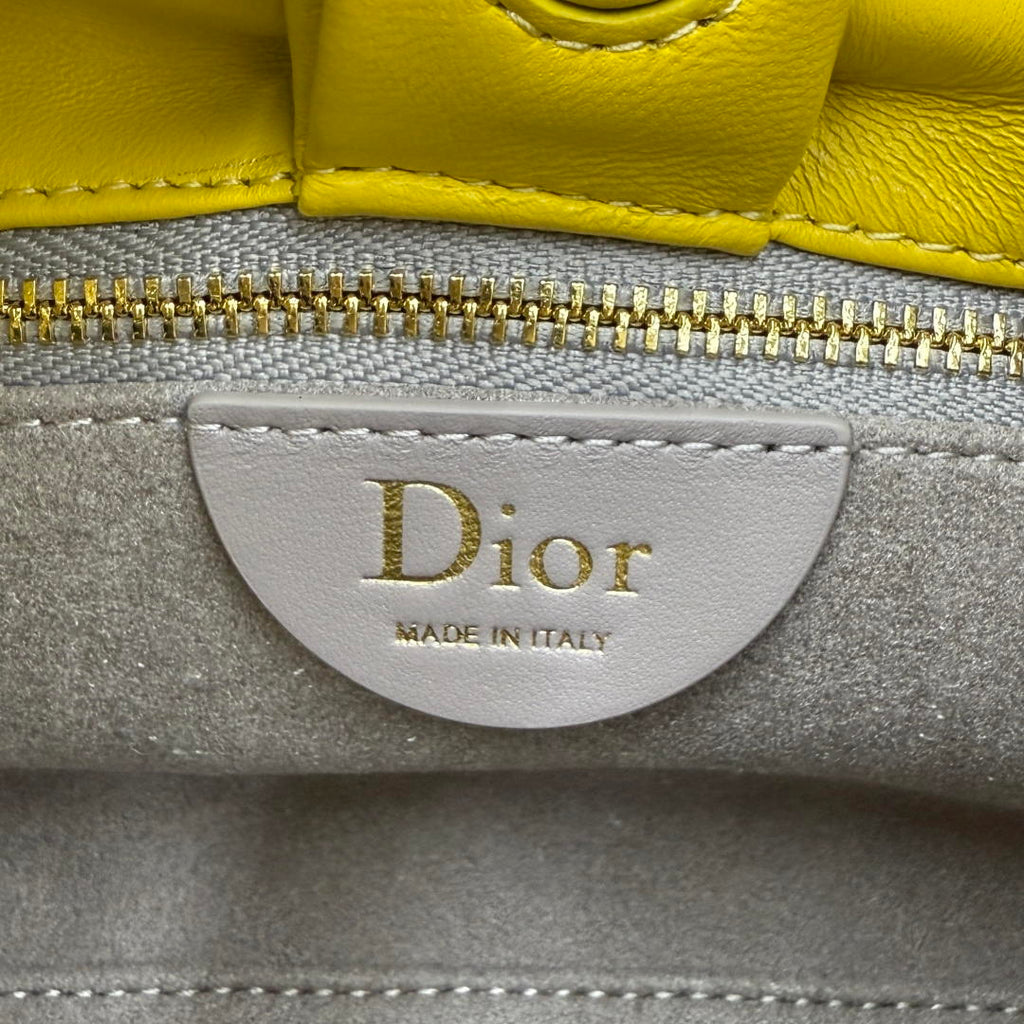 Dior Medium Dior Bow Bag M0714OUQO_M900 Yellow Lambskin