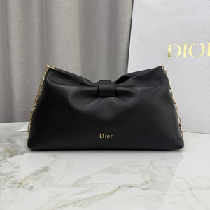 Dior Medium Dior Bow Bag Black Lambskin M0714OUQO_M900 Gold - Default Title - View 2