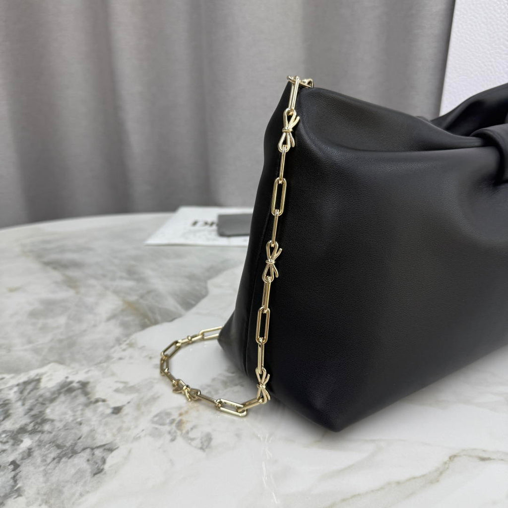 Dior Medium Dior Bow Bag Black Lambskin M0714OUQO_M900 Gold
