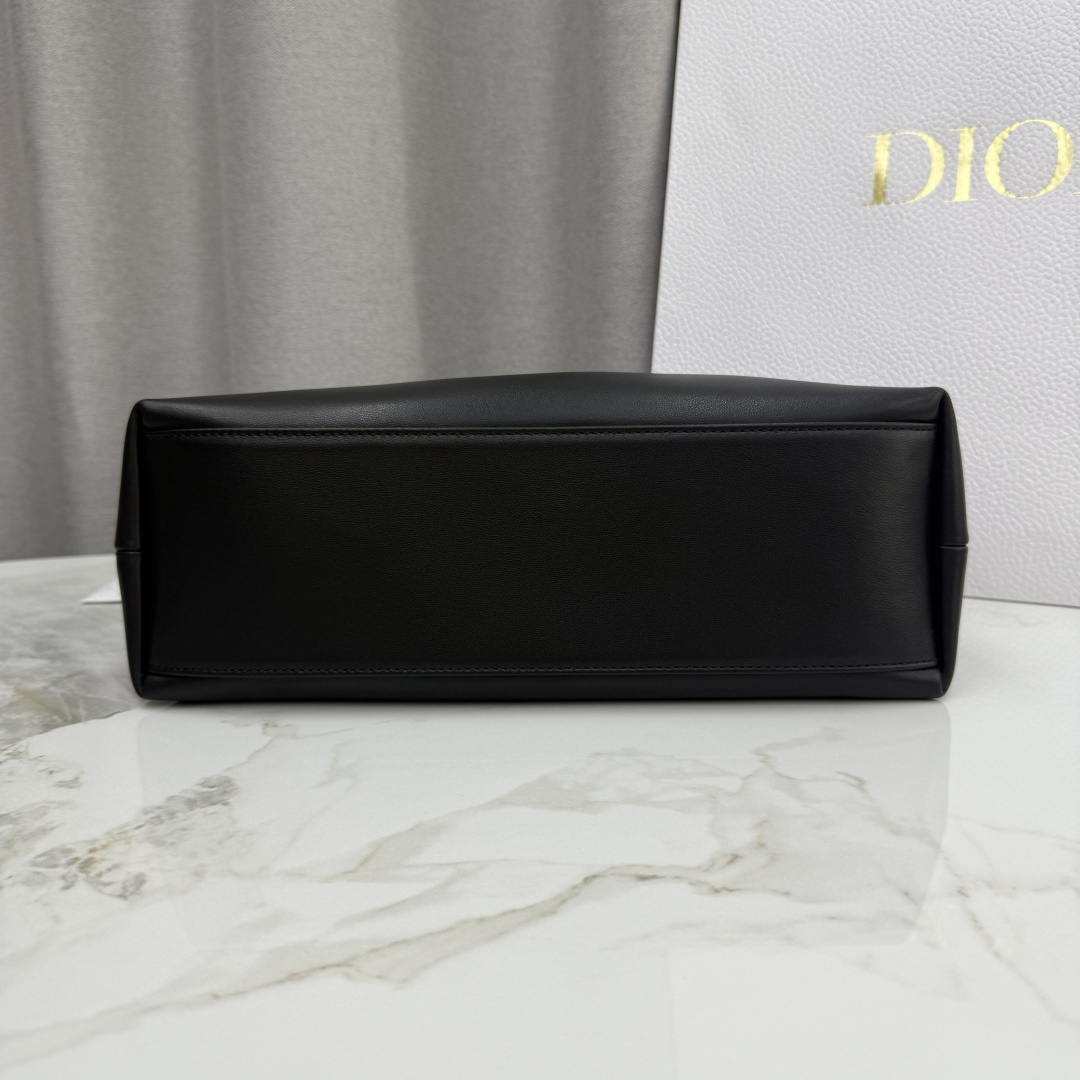 Dior Medium Dior Bow Bag Black Lambskin M0714OUQO_M900 Gold