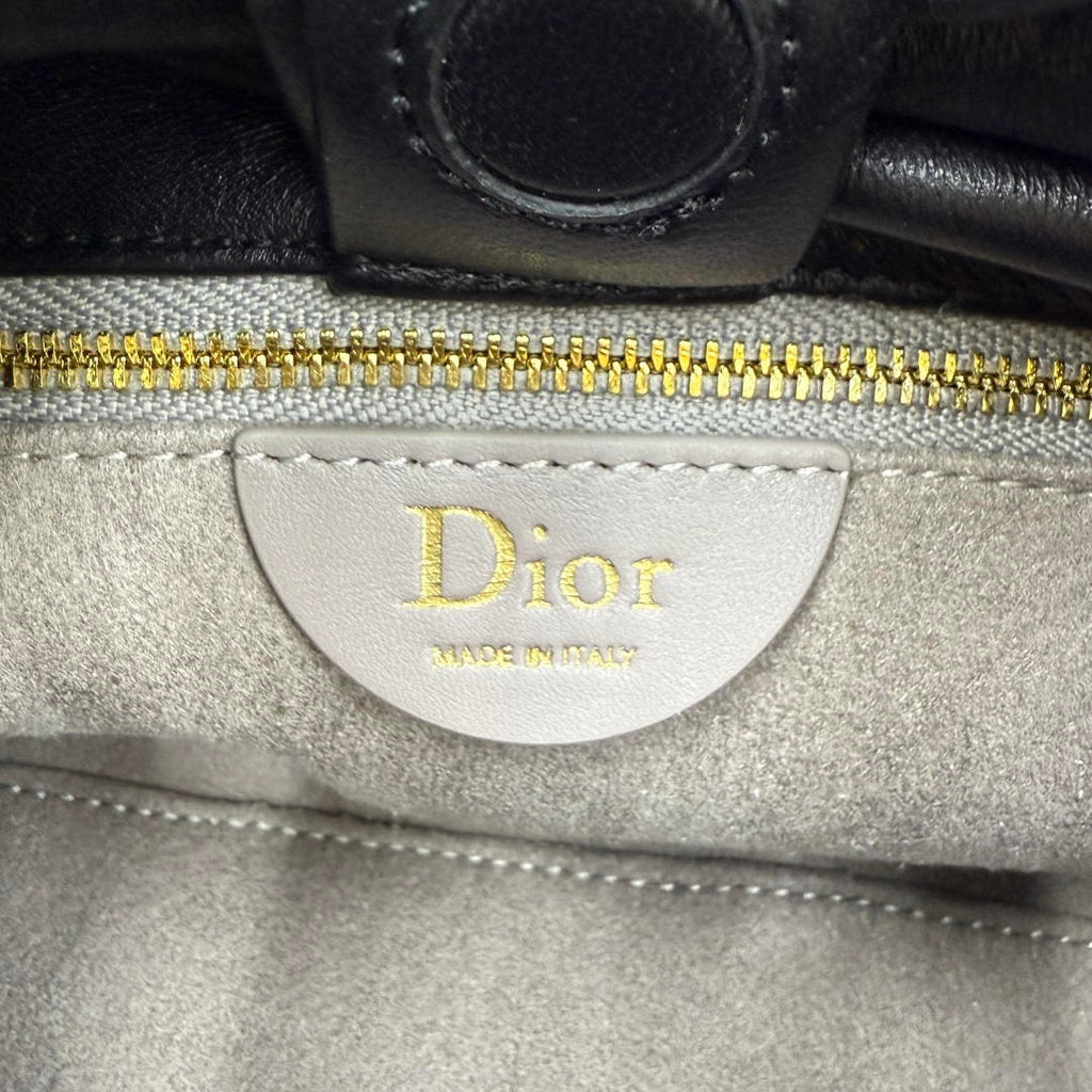 Dior Medium Dior Bow Bag Black Lambskin M0714OUQO_M900 Gold