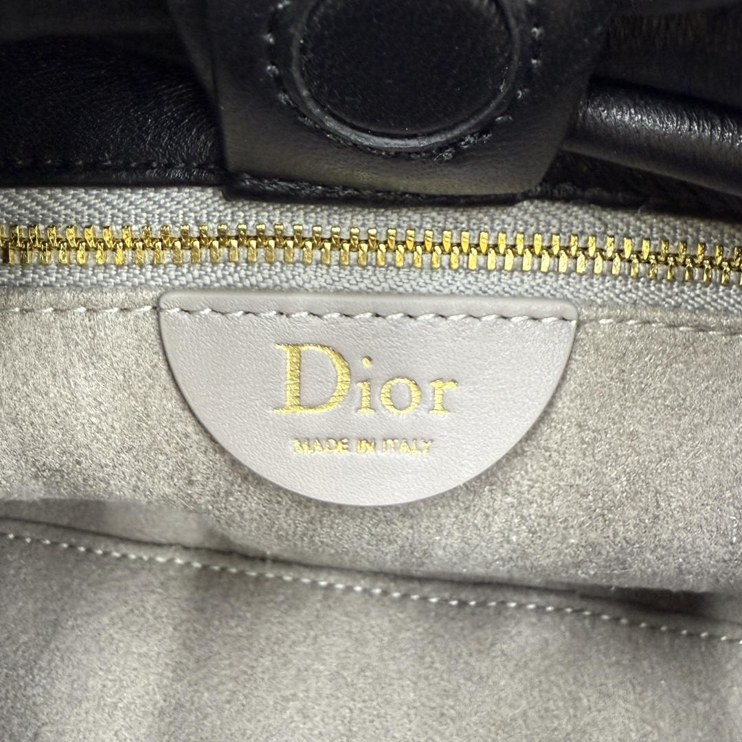 Dior Medium Dior Bow Bag Black Lambskin M0714OUQO_M900 Gold - Default Title - View 9