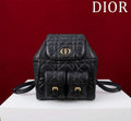 Dior Medium Dior Caro Backpack Black Macrocannage Lambskin M6301