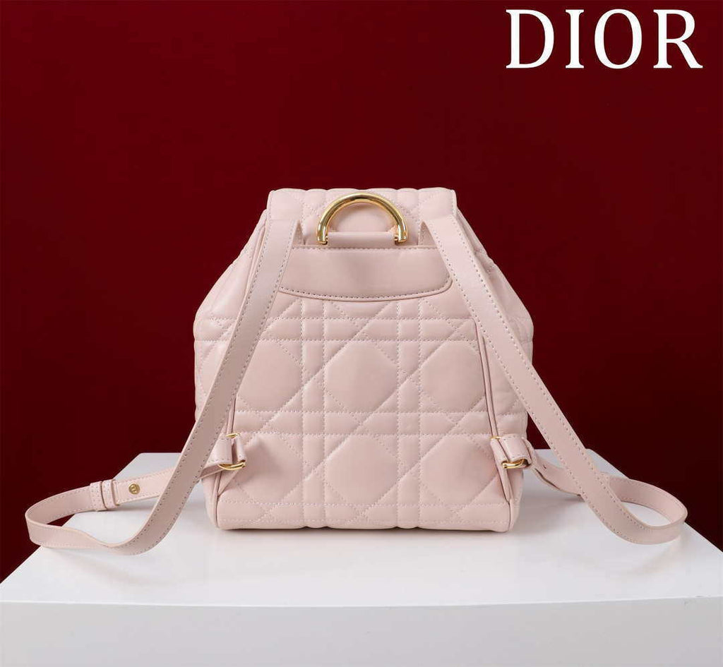 Dior Medium Dior Caro Backpack Pink Macrocannage Lambskin M6301