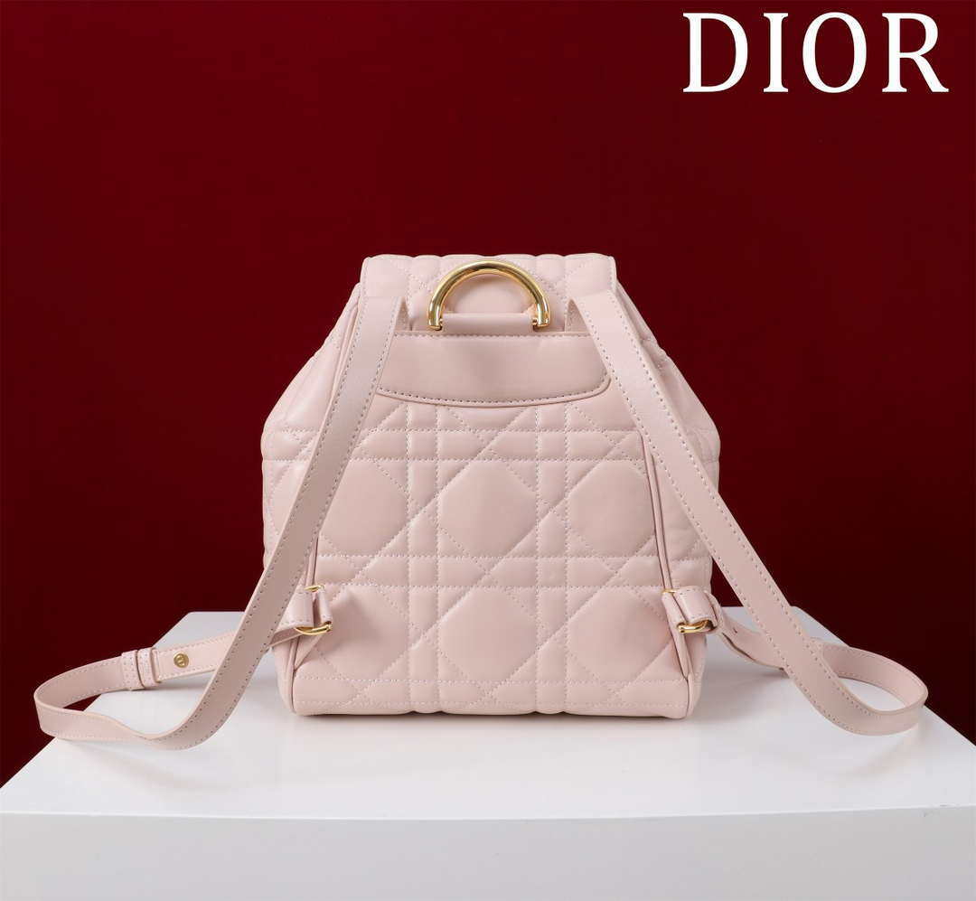 Dior Medium Dior Caro Backpack Pink Macrocannage Lambskin M6301