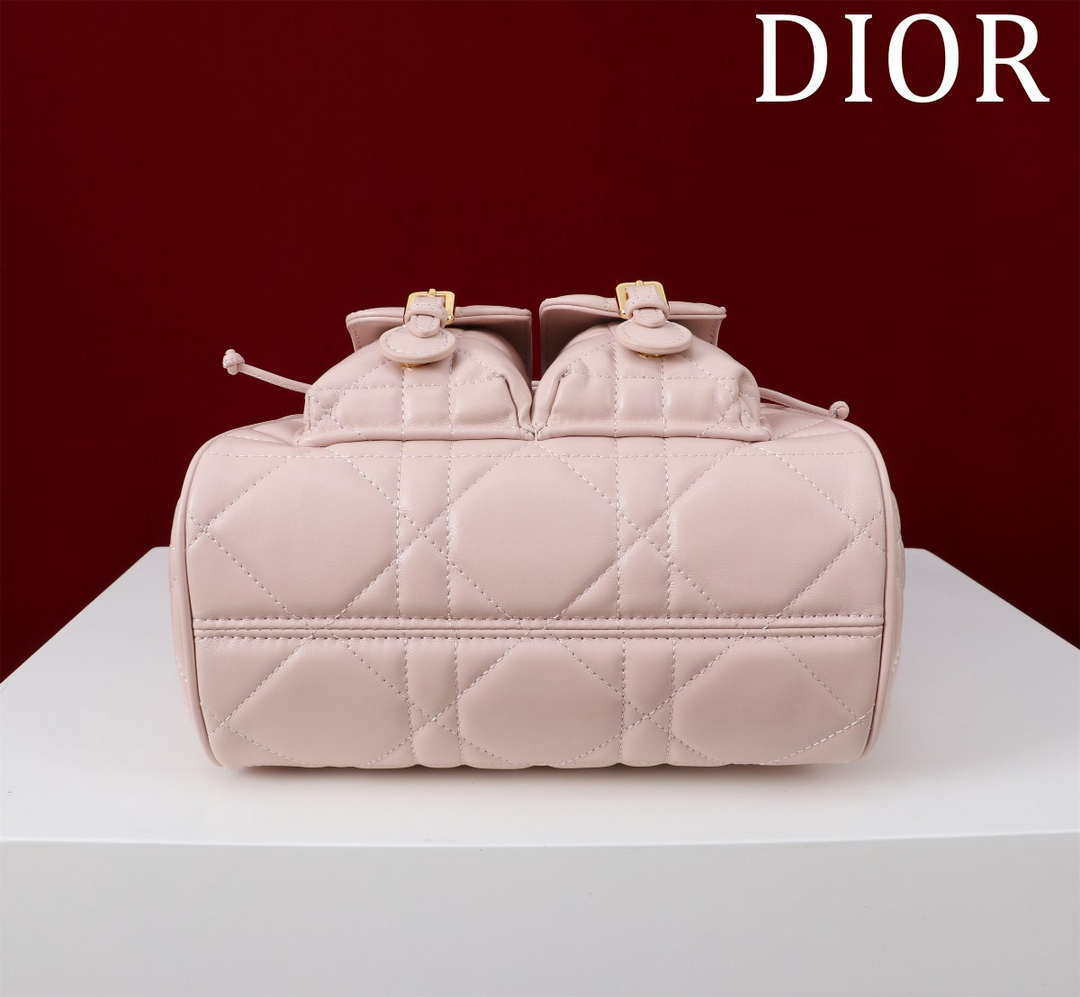 Dior Medium Dior Caro Backpack Pink Macrocannage Lambskin M6301
